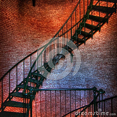 Lighthouse stairs Stock Photo