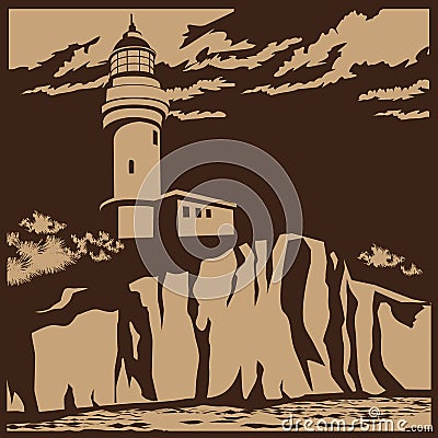 Lighthouse Vector Illustration