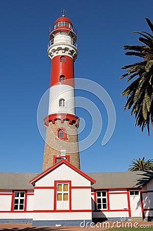 The lighthouse in Swakopmund, Namibia Stock Photo