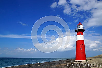 Lighthouse. Westkapelle, Netherlands Stock Photo