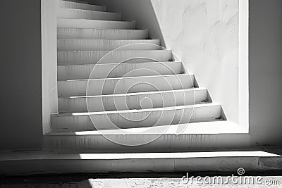 Lighting effects of staircases in public buildings, abstract simple stairs Stock Photo