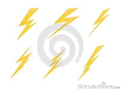 Lighting, electric charge icon vector symbol illustration Vector Illustration