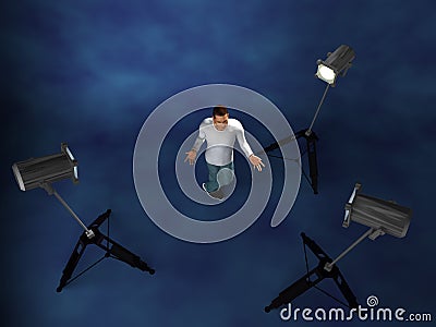 Lighting setup studio Stock Photo