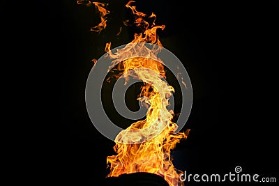 Lighting up gas fire inside of air balloon Stock Photo