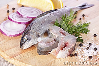 Lightly salted grayling Stock Photo