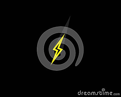 A Letter Lightning Logo Vector Illustration