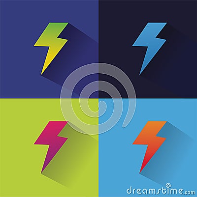 Lightning abstract logo icon for design Vector Illustration