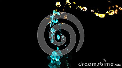 Lightning Abstract Thunderstorm Digital Rendering Stock Photo