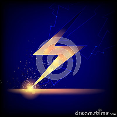 Lightning Bolt Background Vector Illustration