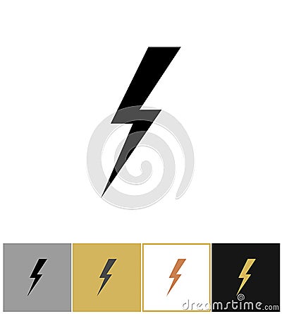Lightning bolt icon, flash Vector Illustration
