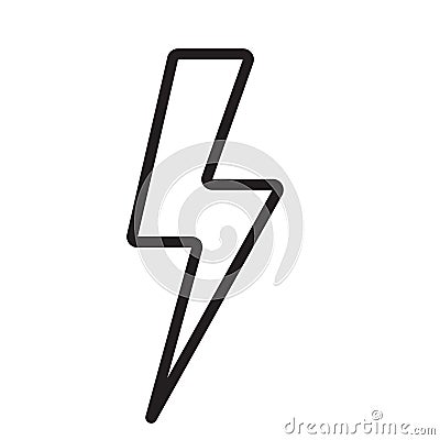 Lightning bolt icon. Modern line icon design. Modern icons for mobile or web interface. Vector Illustration