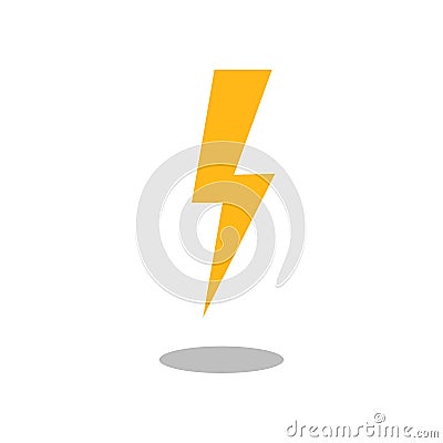 Lightning bolt icon vector, filled flat sign, solid pictogram isolated on white. Symbol, logo illustration. Vector Illustration