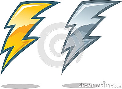 Lightning Bolt Symbol Vector Illustration