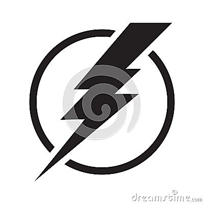 Lightning, electric power vector logo design element. Energy and thunder electricity symbol concept. Vector Illustration