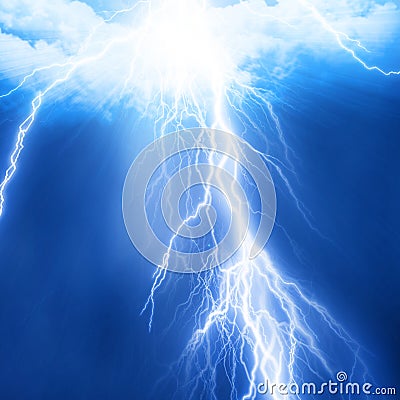 Lightning flash Stock Photo