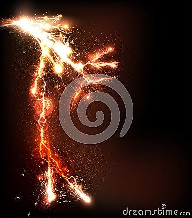 Lightning flash background Vector Illustration