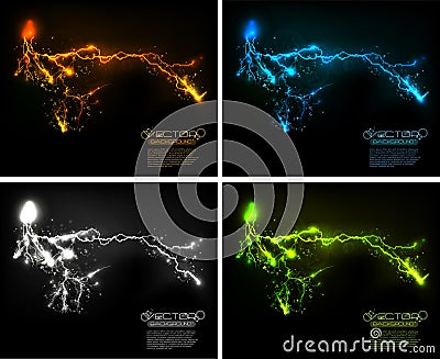 Lightning flash background Vector Illustration