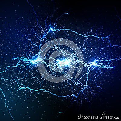 Lightning flash strike background Vector Illustration