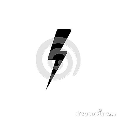 Lightning flat icon. vector Cartoon Illustration