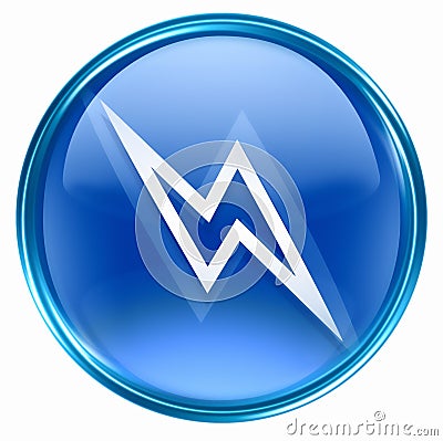 Lightning icon blue Stock Photo