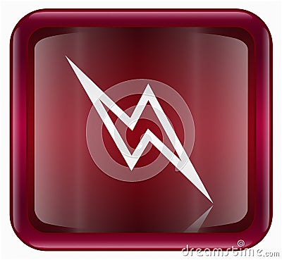 Lightning icon red Vector Illustration