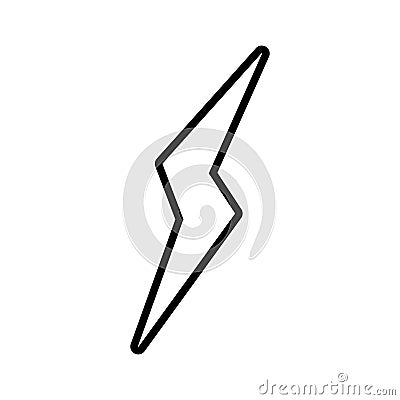 Lightning icon vector. Electricity illustration sign. power symbol. weather logo. Vector Illustration