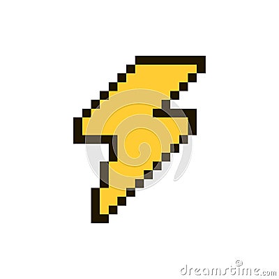 Lightning pixel vector Vector Illustration