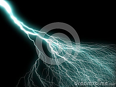 lightning shine in the night sky Stock Photo