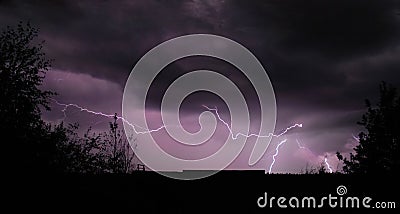 Lightning Storm Stock Photo