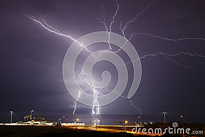 Lightning Storm Editorial Stock Photo