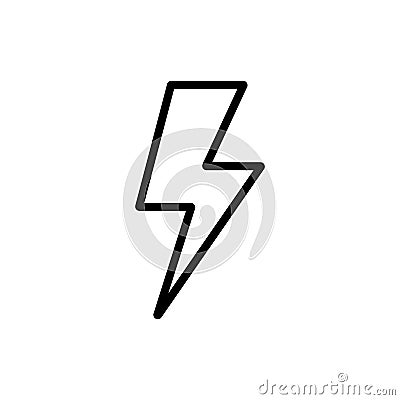 Lightning, Storm, Thunder. Modern weather icon. Flat vector symbols. Vector Illustration