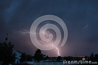 Lightning strike Stock Photo