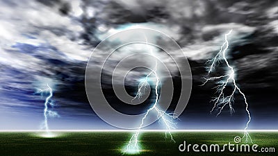 Lightning strike Stock Photo