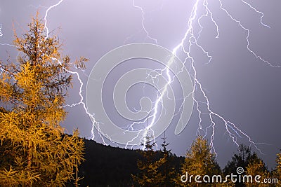 Lightning Strike Stock Photo