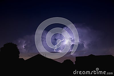 Lightning strike Stock Photo