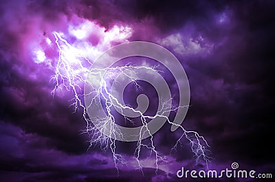 Lightning strike Stock Photo