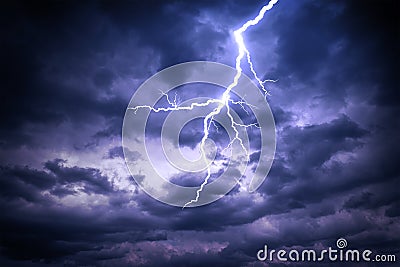 Lightning strike Stock Photo