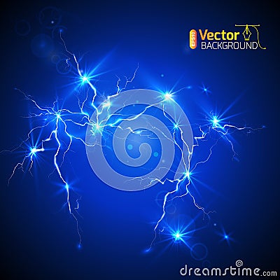 Lightning strike Vector Illustration