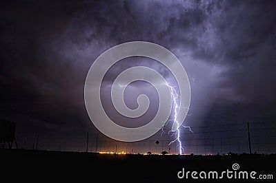 Lightning strike in South Africa Stock Photo