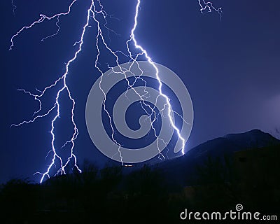 Lightning Strikes Stock Photo