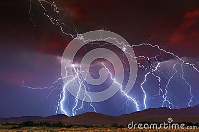 Lightning Strikes Stock Photo