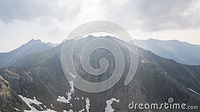 Lightrays on Top of the Carpathian Mountains, Roumania Stock Photo