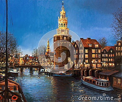 The Lights of Amsterdam Stock Photo