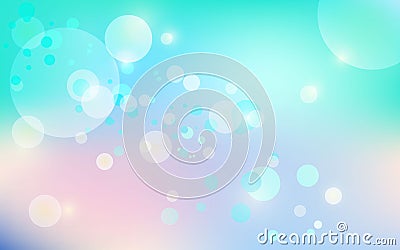 Lights on blue background bokeh effect.Vector EPS 10 illustration. Cartoon Illustration