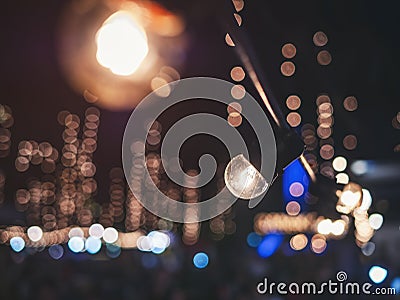 Lights decoration Event Festival outdoor Holiday blur background Stock Photo