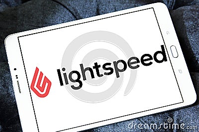 Lightspeed software company logo Editorial Stock Photo