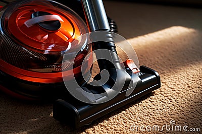 Lightweight Carpet modern vacuum cleaner. Generate Ai Stock Photo