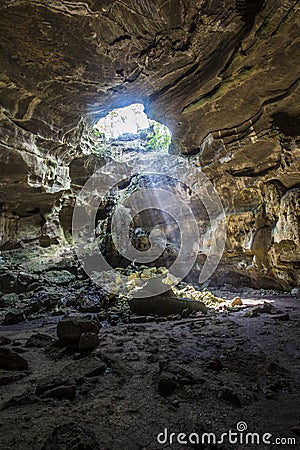 Ligth Cave Stock Photo