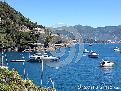 Liguria coast Italian Riviera Stock Photo