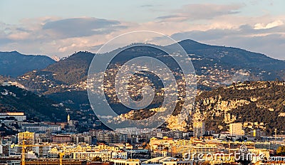 Ligurian Alps in Nice, CÃ´te d'Azur, France Stock Photo